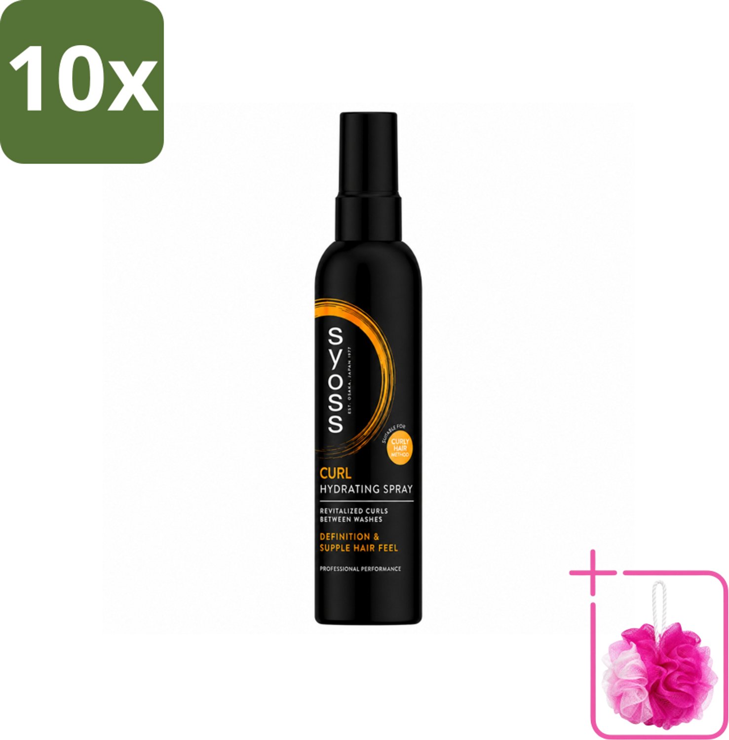 10 x Syoss - Curls - Haarspray - Veerkrachtige Krullen - 150 ml - Bulkverpakking - Krullen stylen - Douchemop - Krullen fixeren