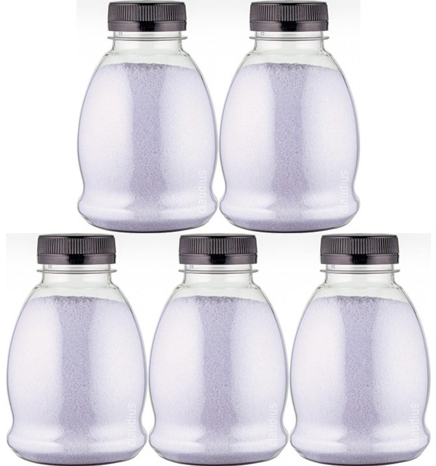 Claudius Scrubzout Lavendel - 375 gram - Fles met zwarte dop - Set van 5 stuks - Hydraterende Lichaamsscrub - Body Scrub