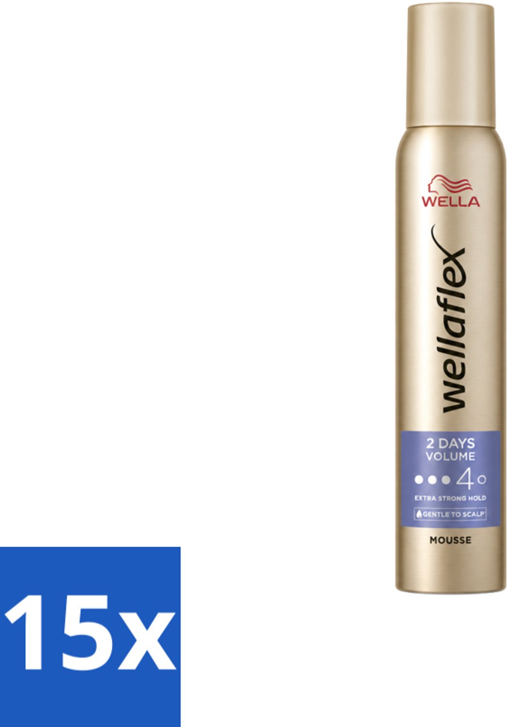 15 x Wella – Flex 2 Days Volume – Haarmousse – 200 ml - Voordeelverpakking - 15 stuks