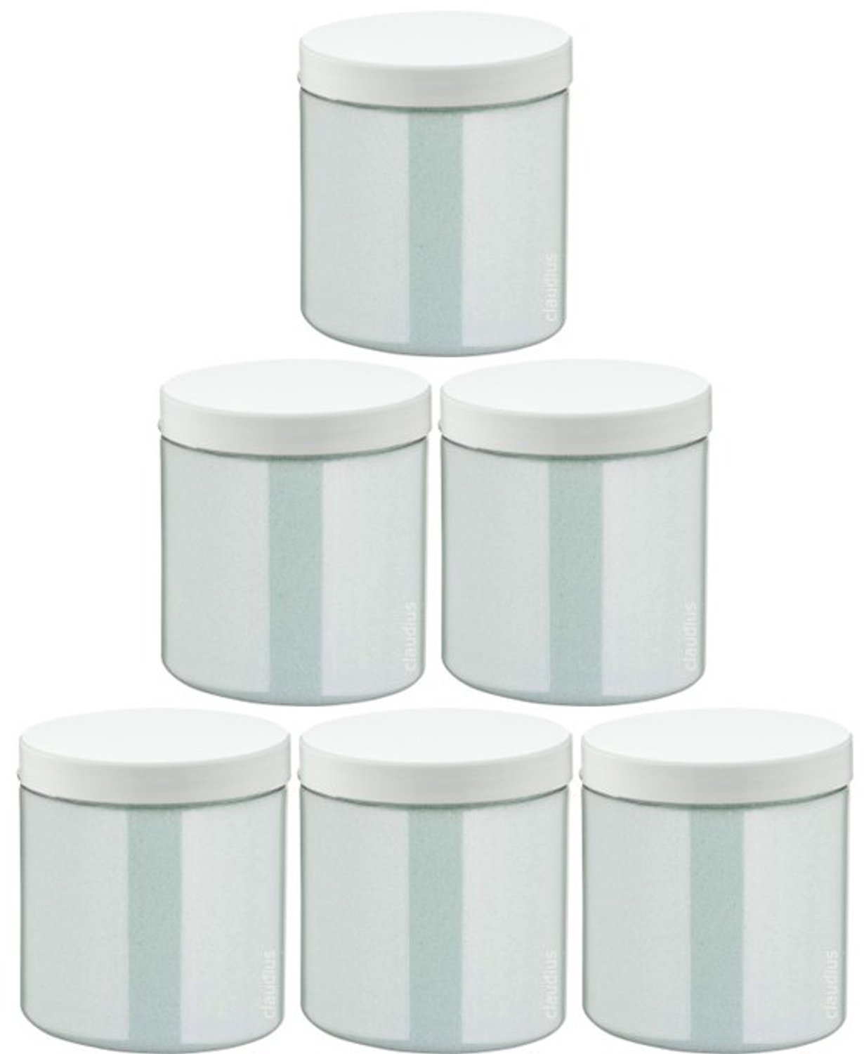 Claudius Scrubzout Hammam Herbal - 300 gram - Pot met witte deksel - set van 6 stuks - Hydraterende Lichaamsscrub - Body Scrub
