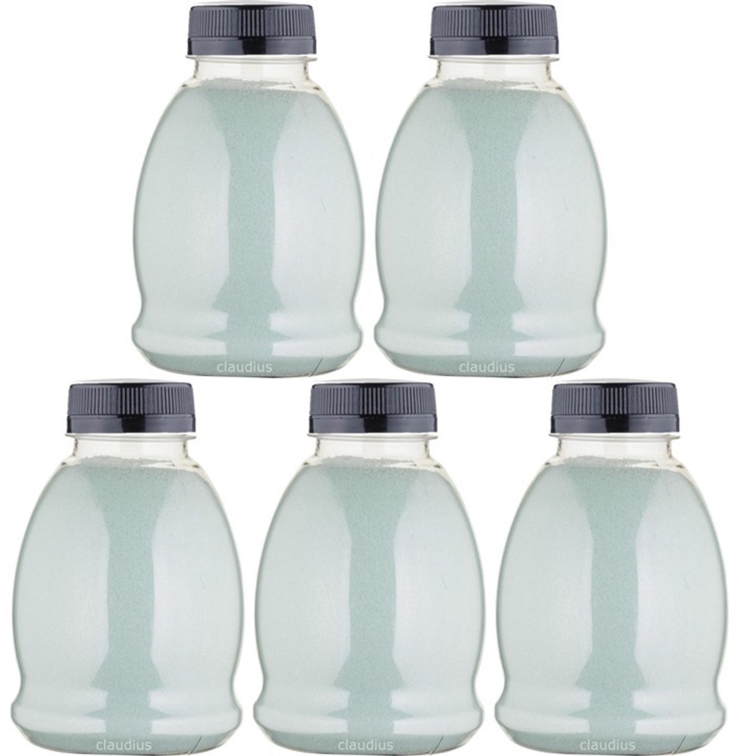 Claudius Scrubzout Hammam Herbal - 375 gram - Fles met zwarte dop - Set van 5 stuks - Hydraterende Lichaamsscrub - Body Scrub
