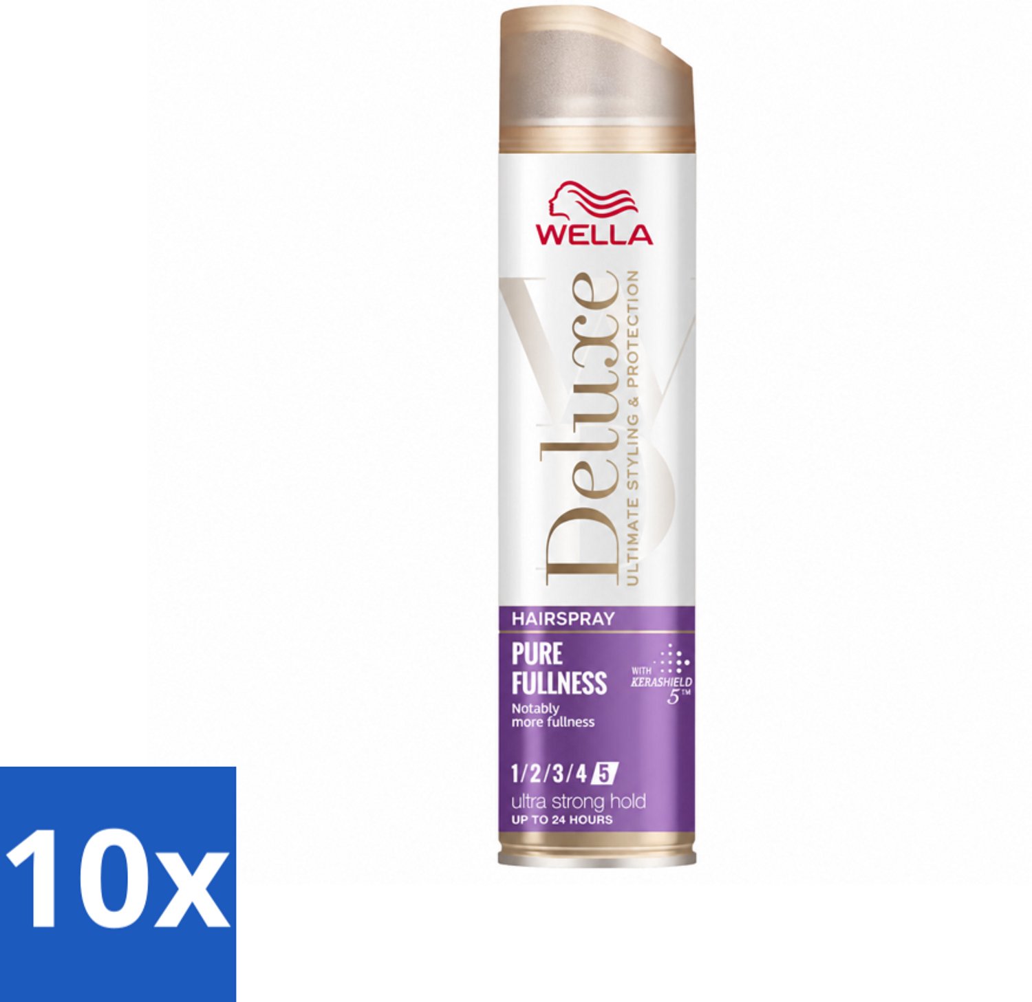 10 x Wella – Deluxe Pure Fullness – Haarspray – 250 ml - Voordeelverpakking - 10 stuks