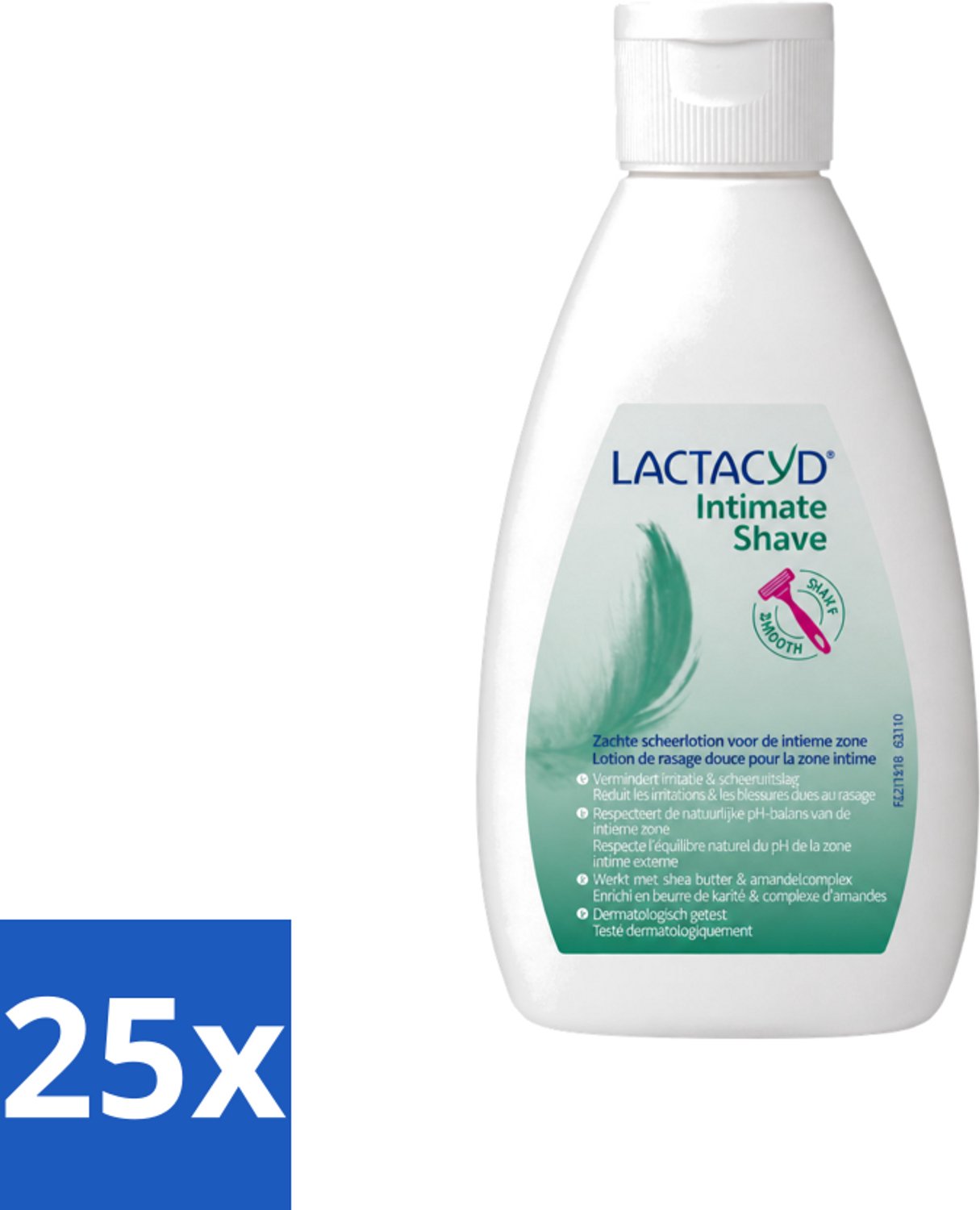 25 x Lactacyd – Intimate Shave – Scheerlotion – 200 ml - Voordeelverpakking - 25 stuks