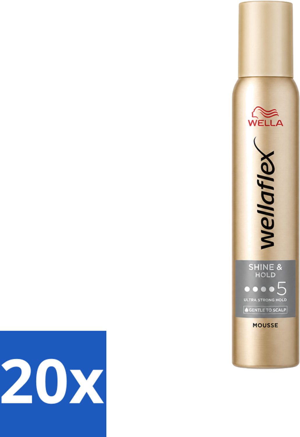 20 x Wella – Flex Shine & Hold – Haarmousse – 200 ml - Voordeelverpakking - 20 stuks