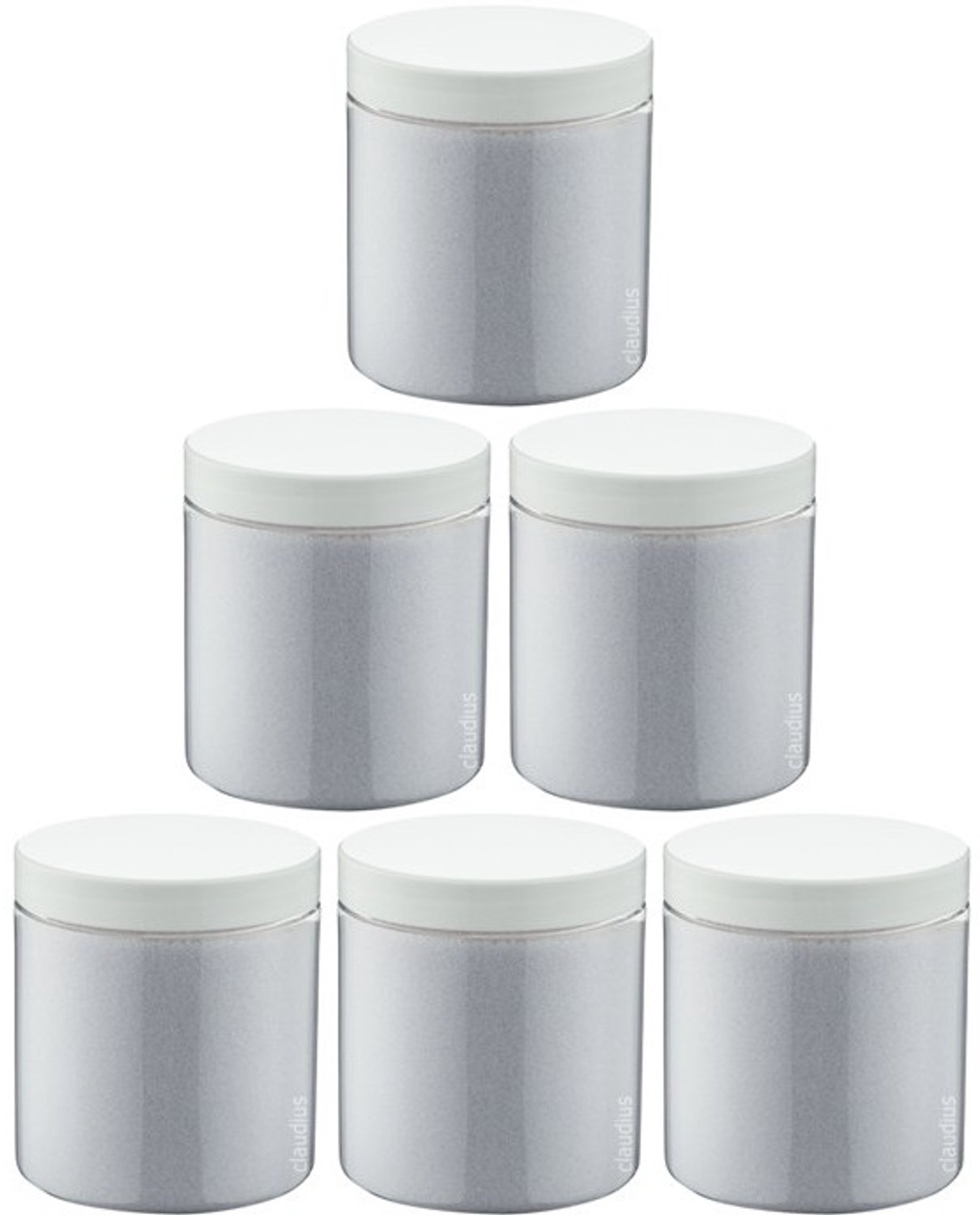 Claudius Scrubzout Lavendel 300 gram - Pot met witte deksel - set van 6 stuks - Hydraterende Lichaamsscrub - Body Scrub