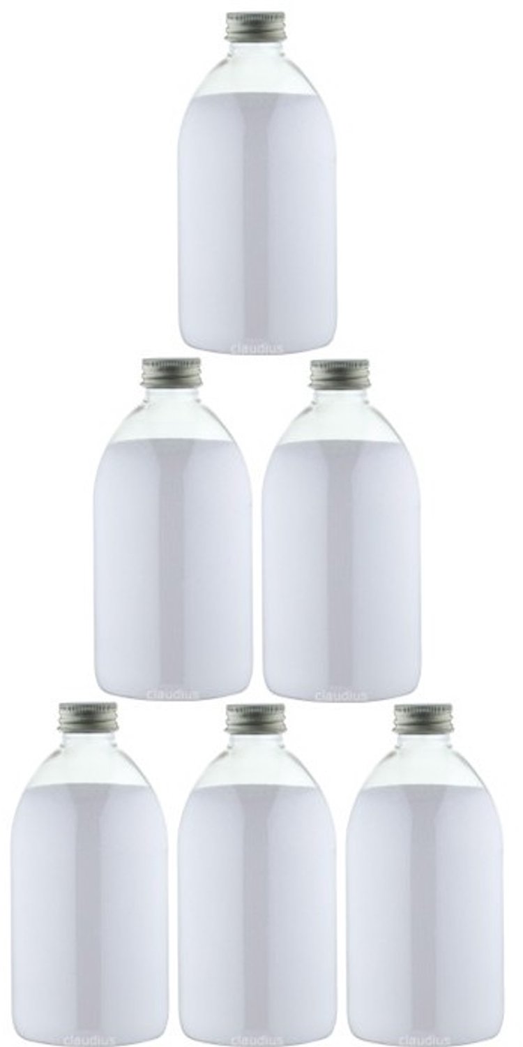 Claudius Scrubzout Kokos 650 gram - Fles met aluminium dop - set van 6 stuks - Hydraterende Lichaamsscrub - Body Scrub