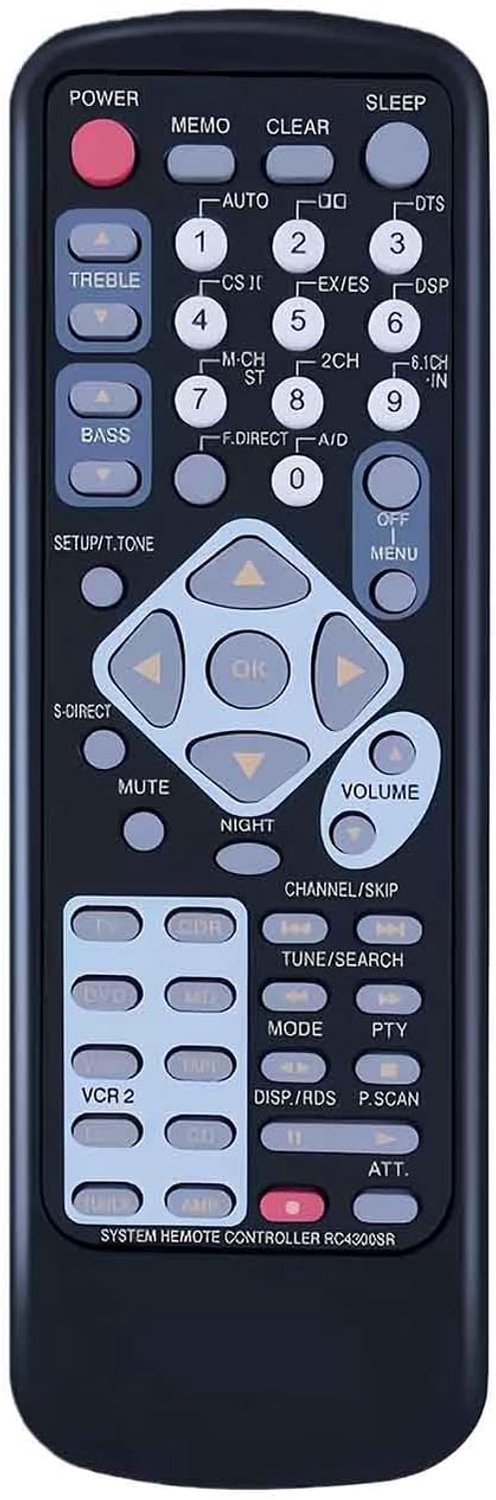 Vervangende afstandsbediening voor Marantz AV Versterker DV4300/N1B SR4300 SR4300 SR4300/N1G SR4300/N1B