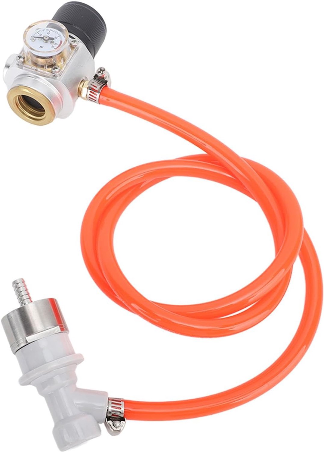 Frisdrankmaker-adapterslang met Meter, Drukmeetsysteem voor Biervaten, Eenvoudige Installatie G1/2 Draad Tapbierfunctie, Handige Drukaanpassing, Gebruik van Bier en