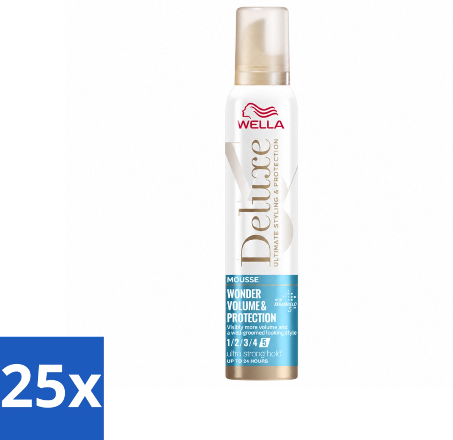 25 x Wella – Deluxe Volume & Protection – Haarmousse – 200 ml - Voordeelverpakking - 25 stuks