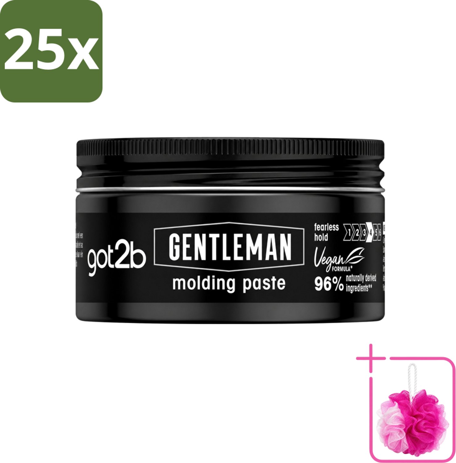 25 x Got2B - Molding Paste - Gentleman - 100 ml - Bulkverpakking - Haarmodel - Douchemop - Stijlvolle look