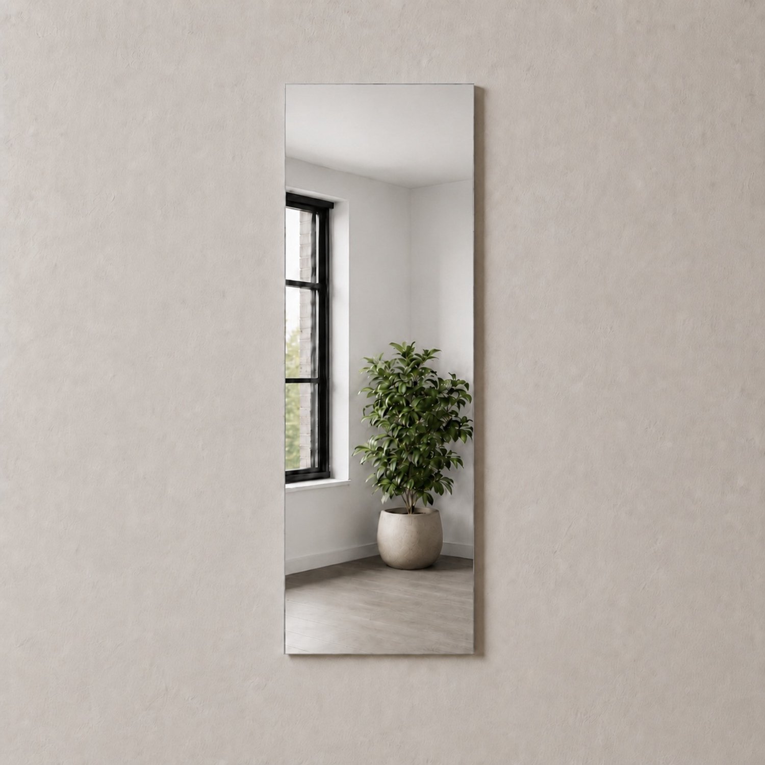 Rechthoekige spiegel - 600 x 570 mm - Spiegel verzilverd blank - Zonder montageset - In Nederland Geproduceerd - Top Kwaliteit Wandspiegel Zonder Lijst