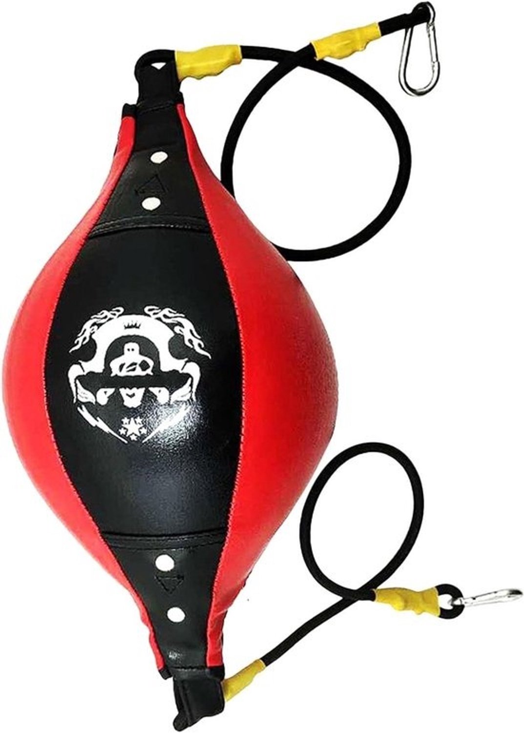 Bokszak - Speedbal en ponsbal - Bokstraining - Ruitstructuur - 38 x 18 cm - Zwart rood