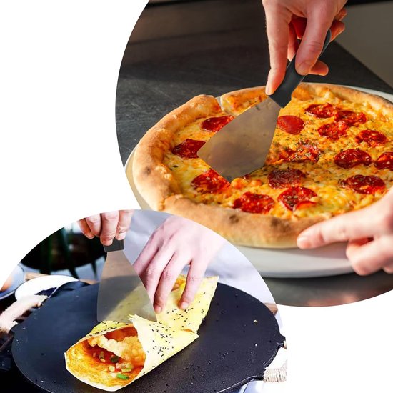 Spatels, roestvrij staal met ABS-kunststof handgreep, ideale grillaccessoires voor Smash Burger, vaatwasmachinebestendig — afbeelding 5