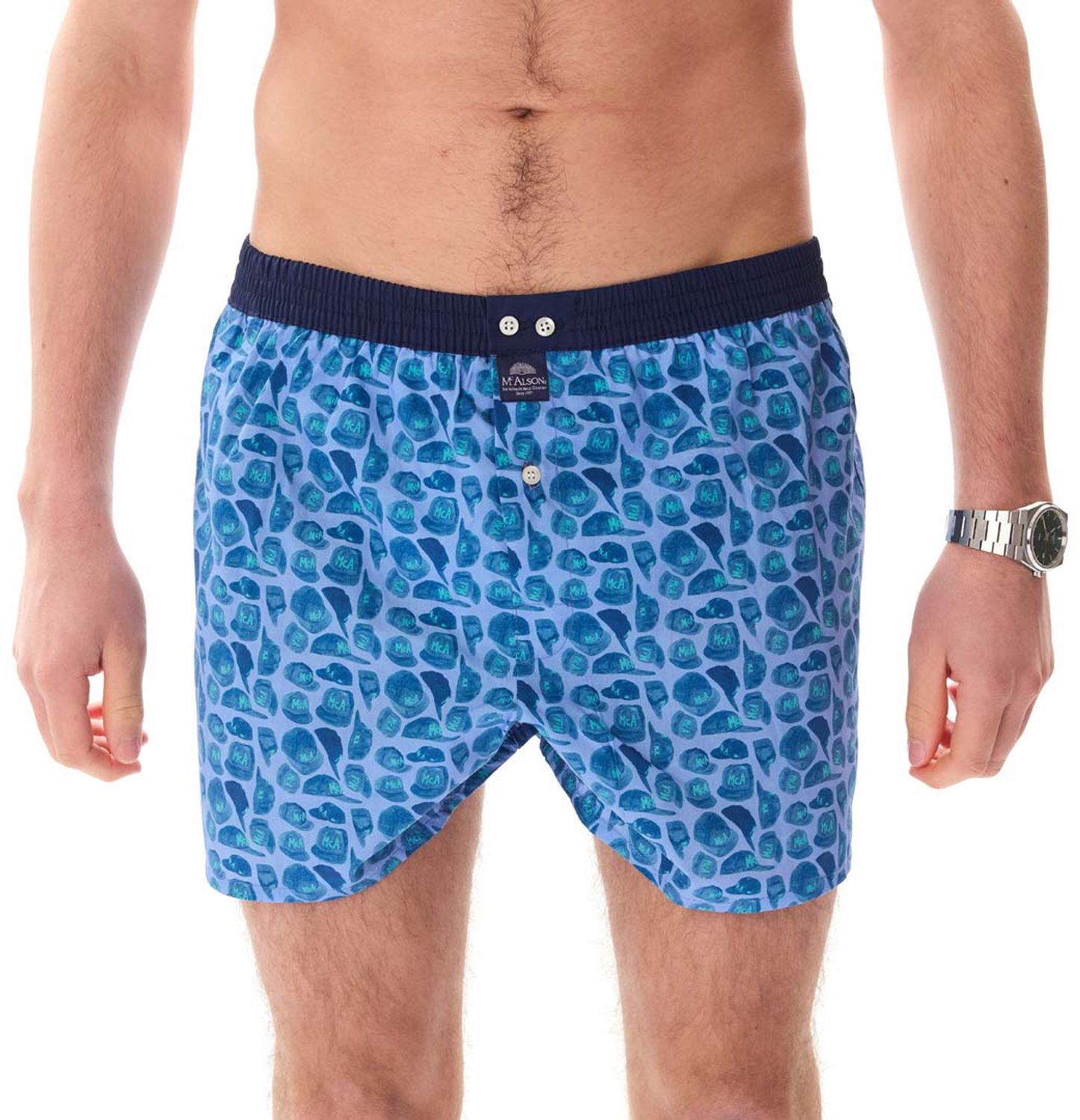 McAlson Heren Boxershort Petten Blauw Blauw L