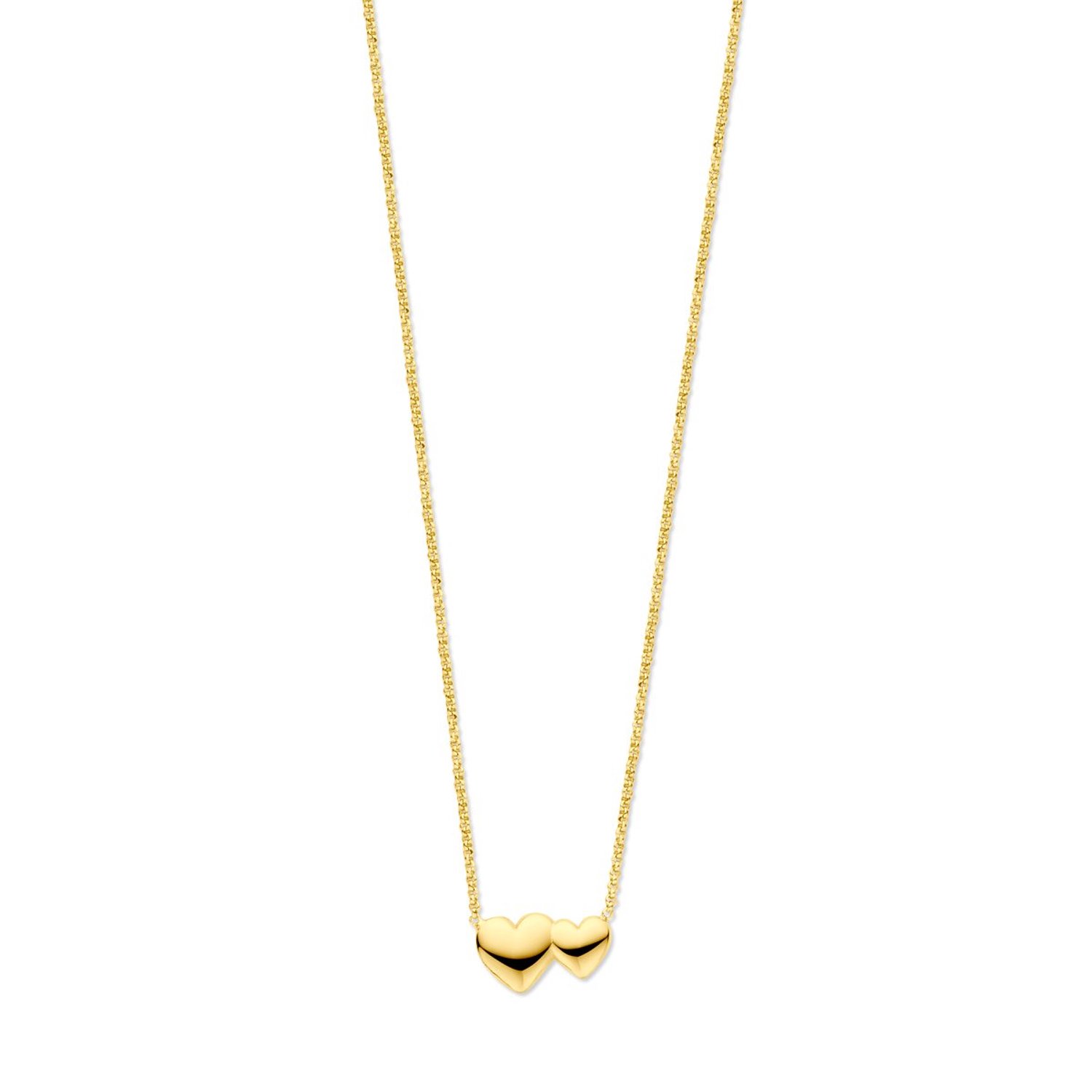 Collier hartjes 41 + 4 cm 3 micron