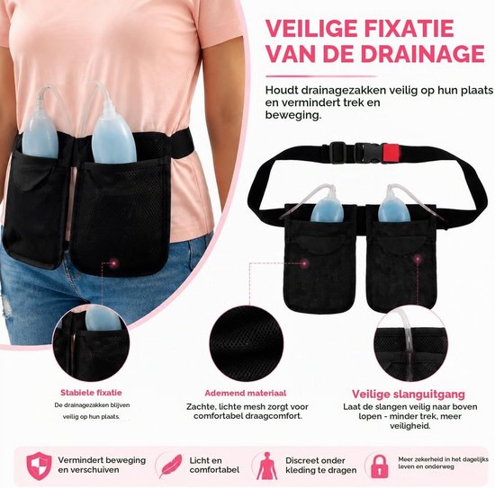 Mastectomy Drain Holder voor Comfort en Ondersteuning - Lichtgewicht en Handig in Gebruik — afbeelding 2