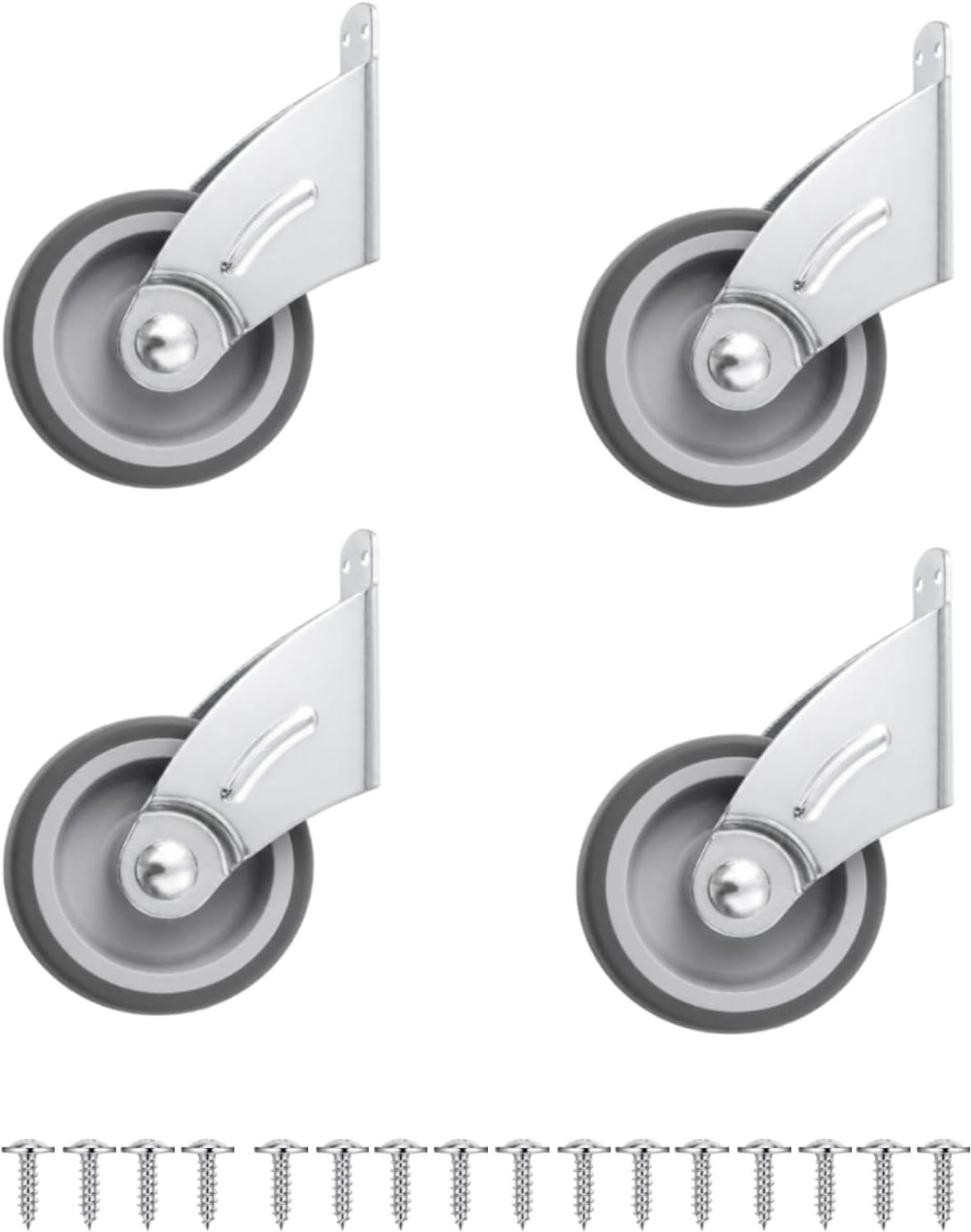 Hekwieltjes 4 stuks - zware belasting - rubberen poortrollen - voorkomt doorhangen - Homevero