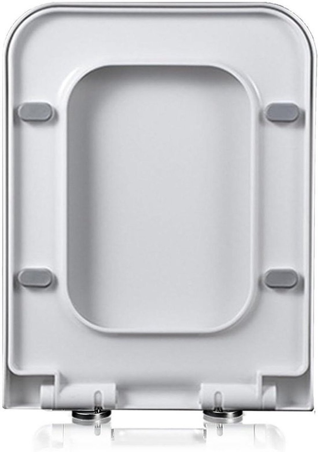 Vierkante toiletzitting - Toiletdeksel en wc-bril - Geruisloos sluiten - Snel te demonteren - 47x36cm - Wit