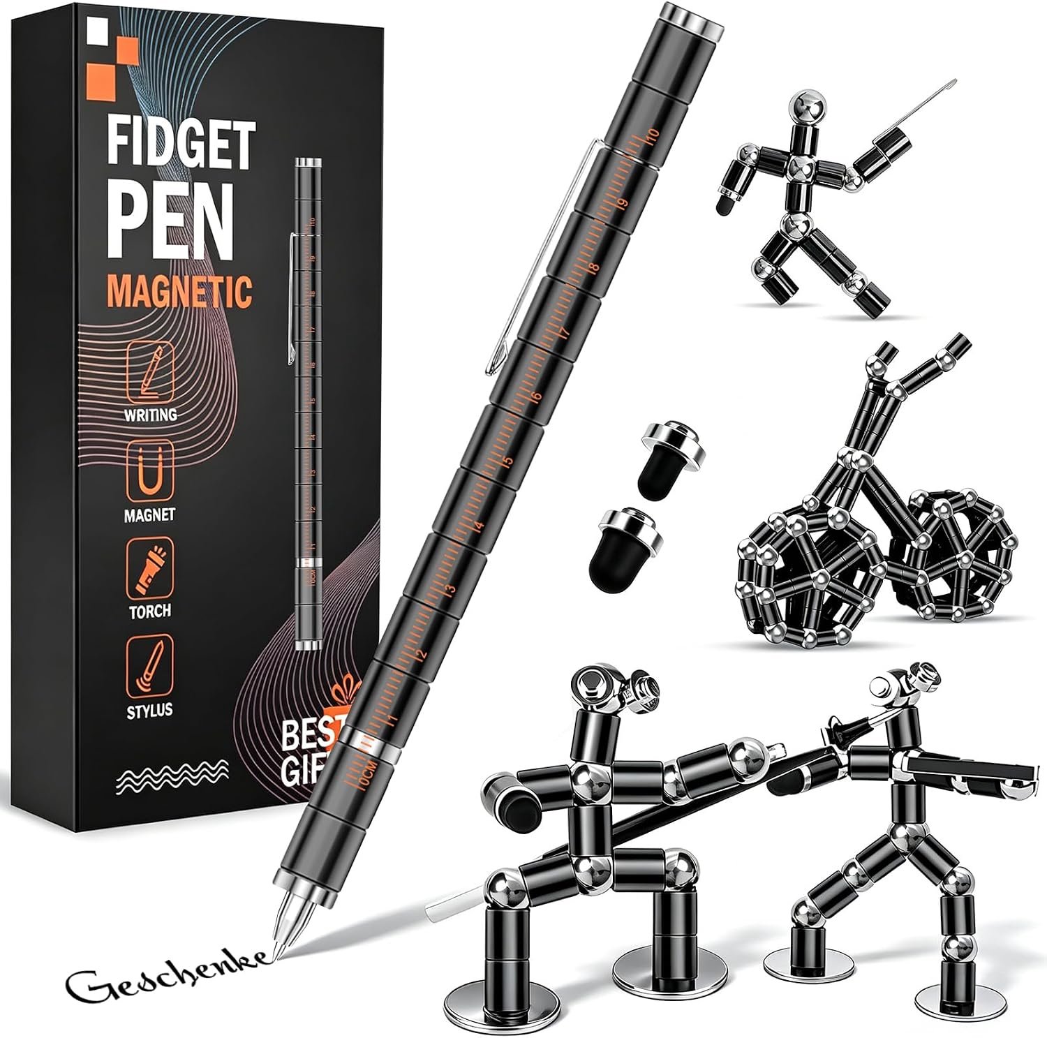 Cadeau voor Mannen Vrouwen - Fathers Gift Day Magnetische Balpen Fidget Pen Speelgoed, Grappige Cadeaus Originele Mannen Cadeau, Coole Gadgets Gift voor Valentijnsdag Verjaardag Kersta