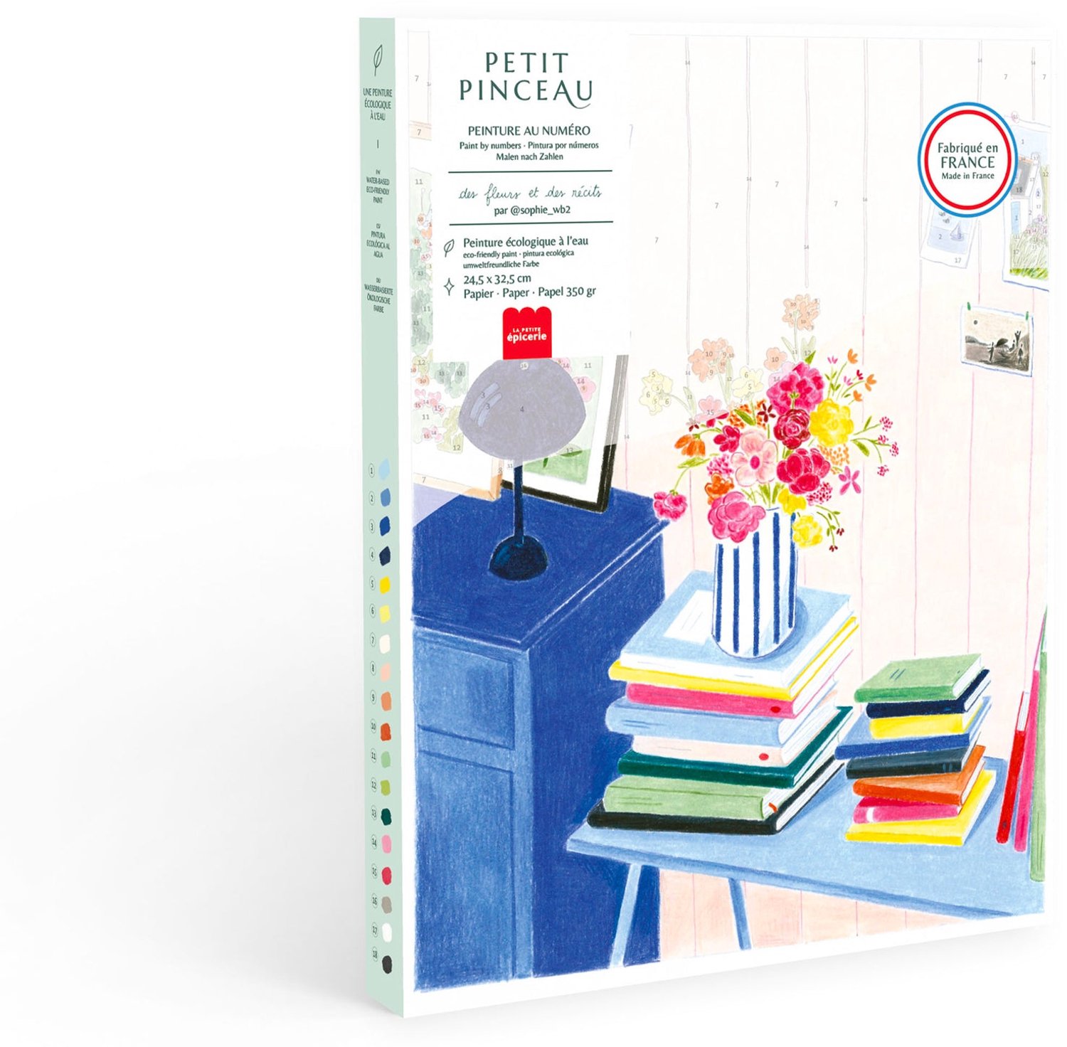La Petite Épicerie Petit Pinceau Des Fleurs et des Récits – Schilderen op Nummer, DIY Schilderpakket en Creatieve Hobbyset