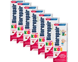 Biorepair Kids Tandpasta - Aardbei - 6 x 50 ml - Melktanden (0-6 jaar)