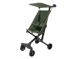 Lichtgewicht Buggy & Reisbuggy - Compact inklapbaar Kinderwagen - Opvouwbaar Wandelwagen - Tot 22 kg Draagkracht - Stabiel 4-Wiel Design & Anti-Schok - Ideaal voor Camping & Auto - Oersterk Aluminium Frame - Voor kinderen van 1、2、3、4、5、6 jaar -Groen