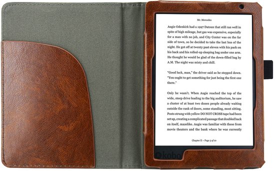 imoshion E-reader Hoesje - Geschikt voor Kobo Aura Edition 2 - Luxe Effen Bookcase - Bruin van iMoshion — afbeelding 2
