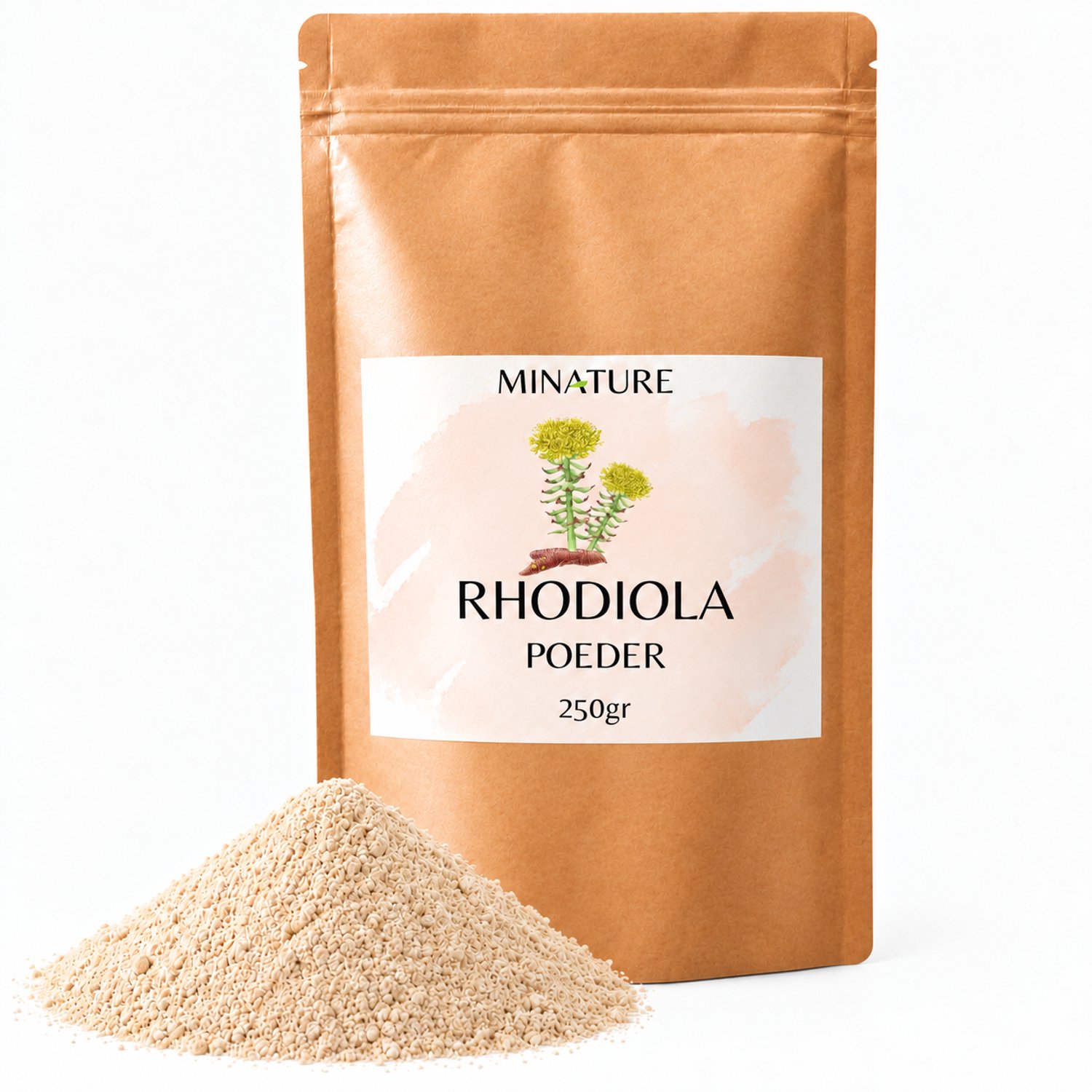 Rhodiola Poeder 250gr - Extract van Rhodiola Rosea - Rozewortel - Supplement