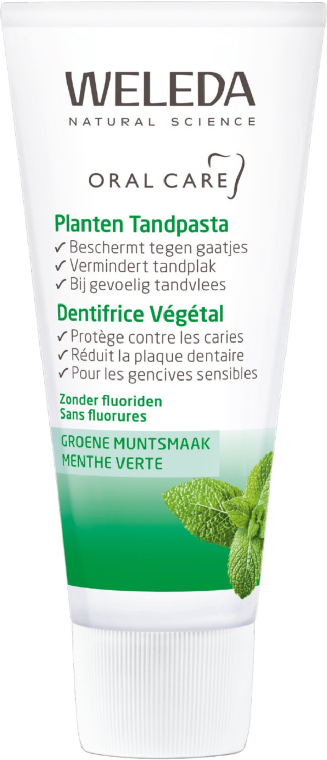Bol.com Weleda Planten Tandpasta - Reinigt Gebit Mild Maar Grondig - Verwijdert Tandplak - Natuurlijke Bescherming Voor Sterke T... aanbieding