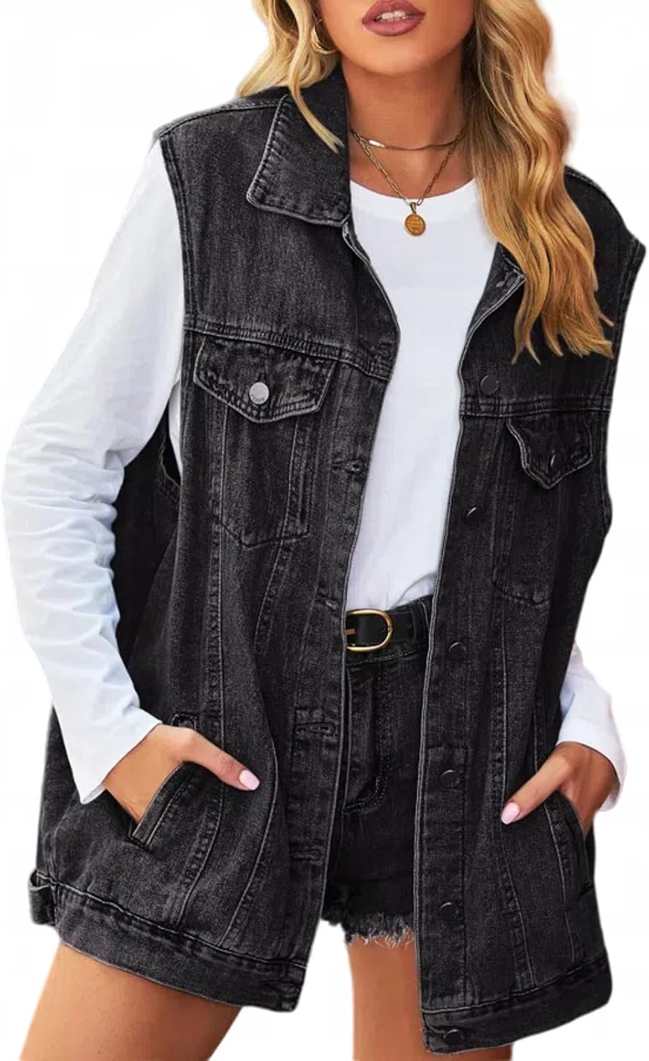 Dames losse jeansvest