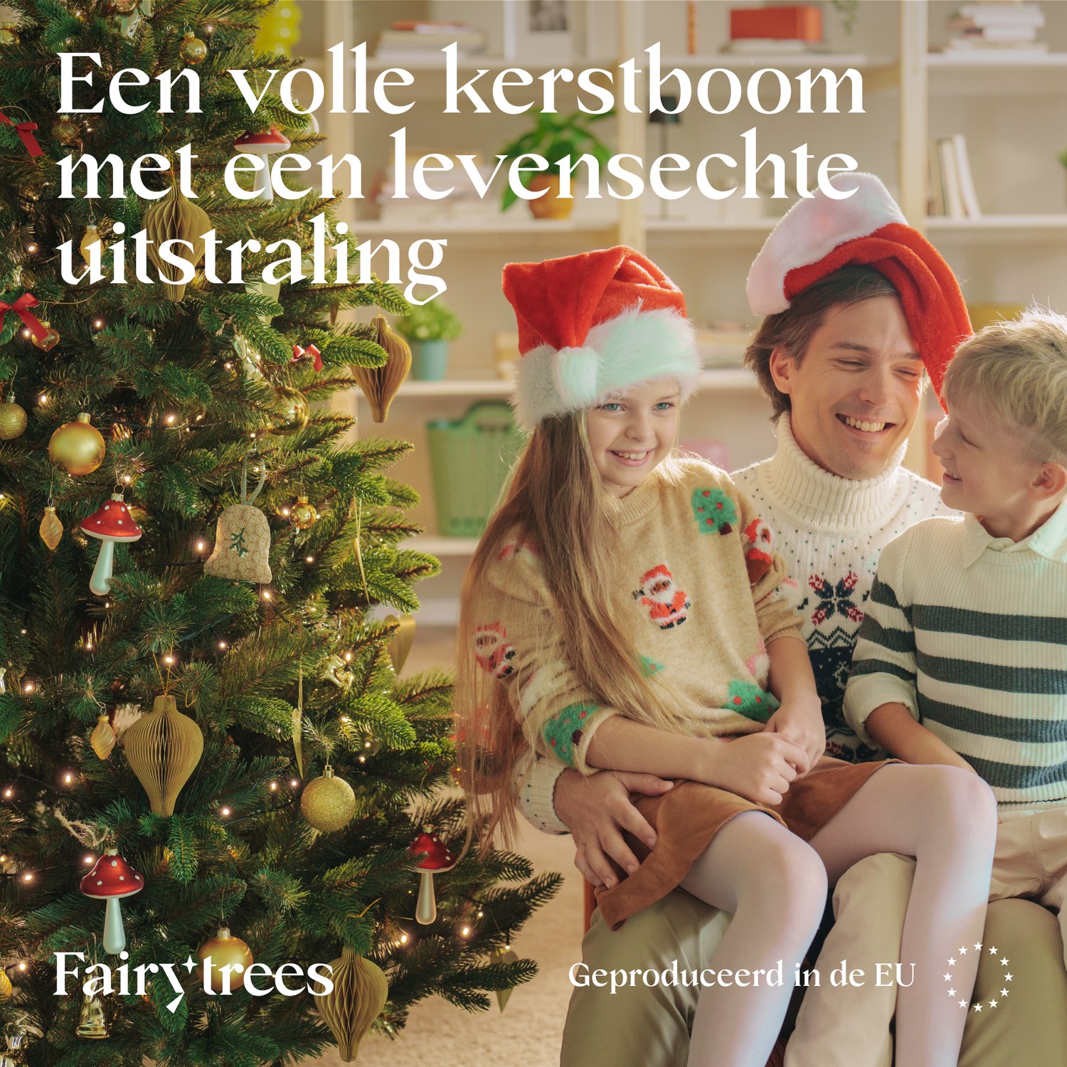 FAIRYTREES Kunstkerstboom, Nordmann-spar, 220 cm Natuurgetrouwe spuitgietelementen, made in EU (FT34) – foto 5