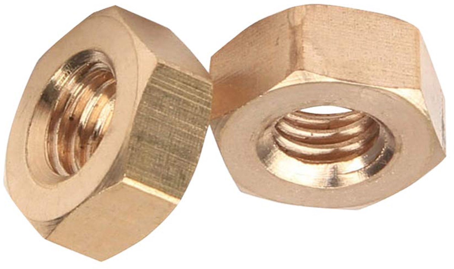 Zeskant borgmoeren M1.6 - messing - zelfborgend - geschikt voor auto en bouwmachines - m-winkel