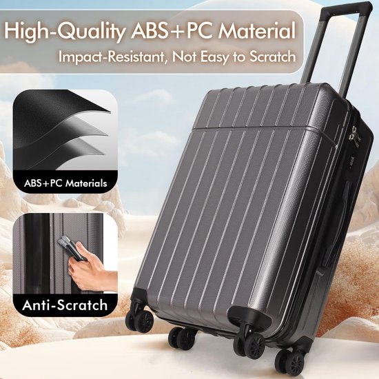 Koffer met 360° wielen, 20 inch — afbeelding 2