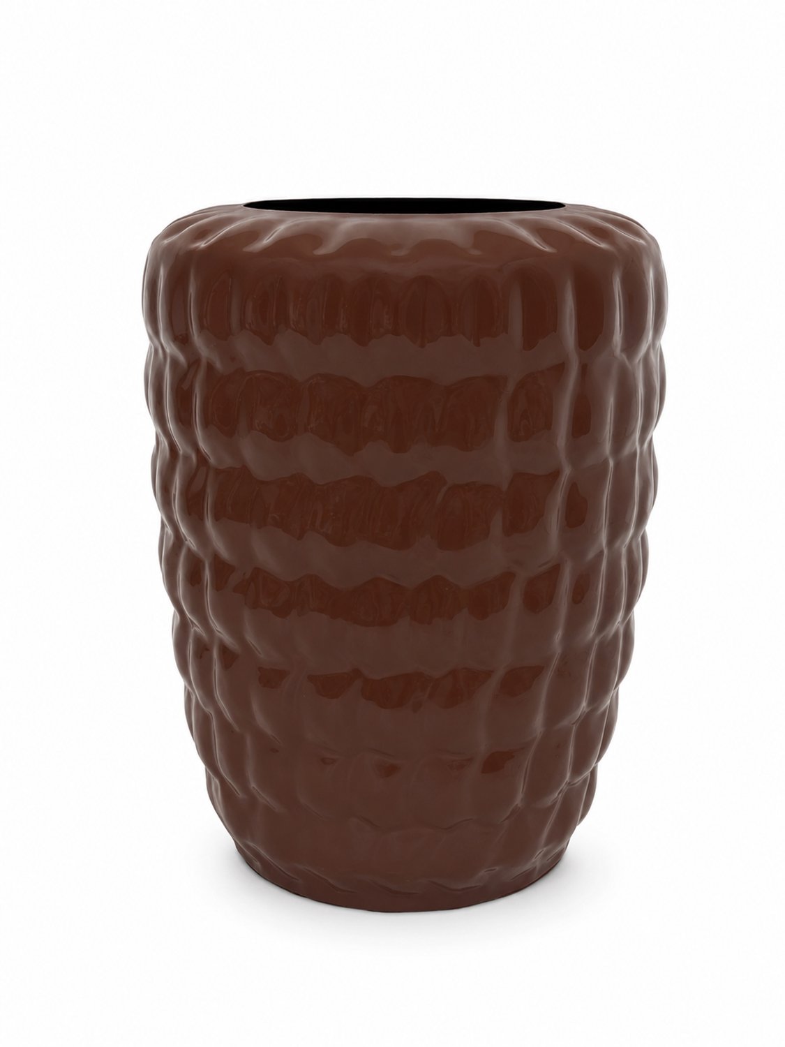 by Mooss - Vaas Ø33 x 43 cm - Brown - Hoogglans - Modern - Luxe - Design - Glanzend - Stijlvol - Elegant - Chique - Trendy - Decoratief - Woondecoratie