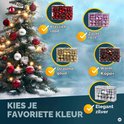 Overzicht van kerstballensets in diverse kleuren. Tekst: Kies je favoriete kleur.