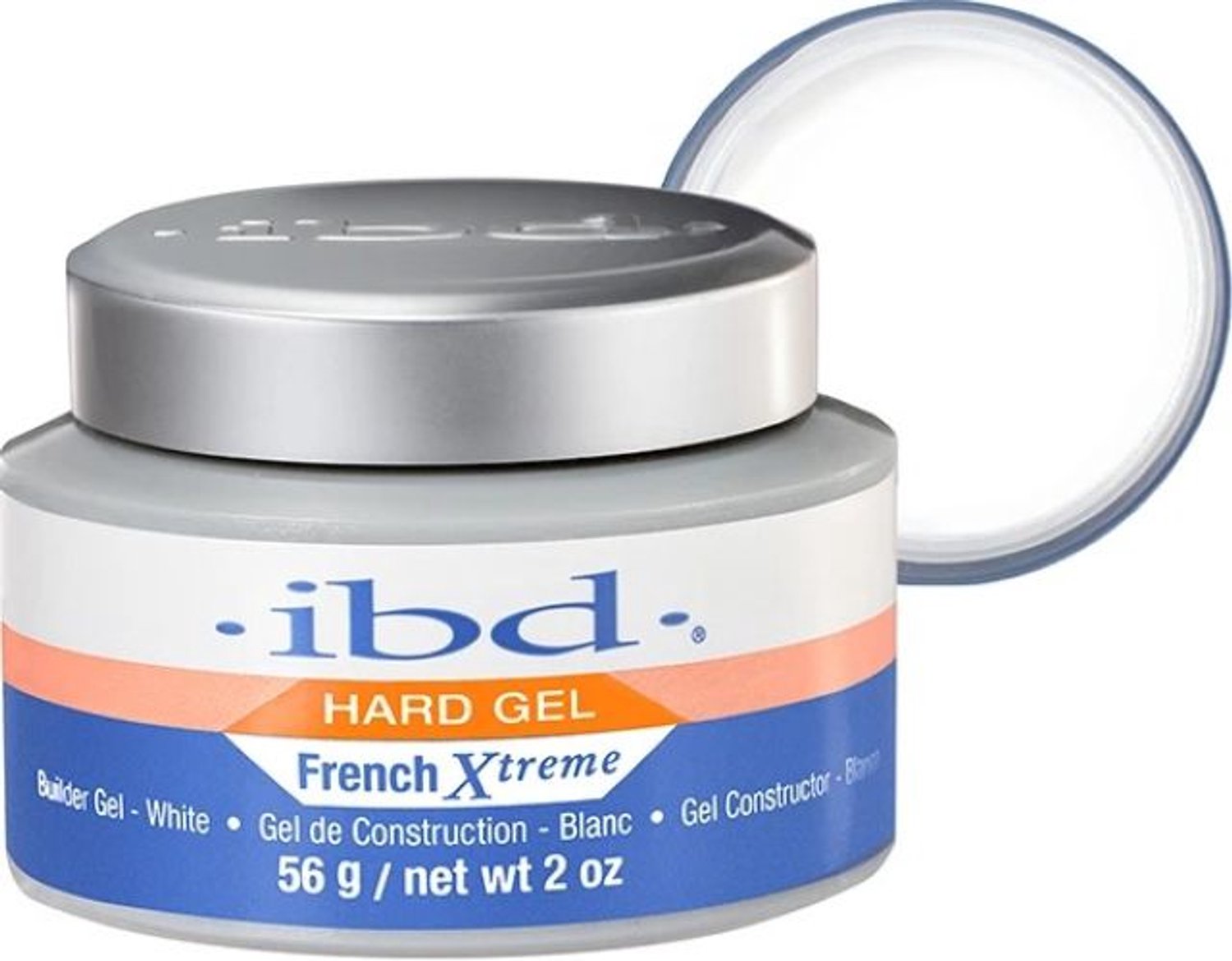 IBD UV Hard Gel Builder Gel, White, 2 oz 56g French xtreme