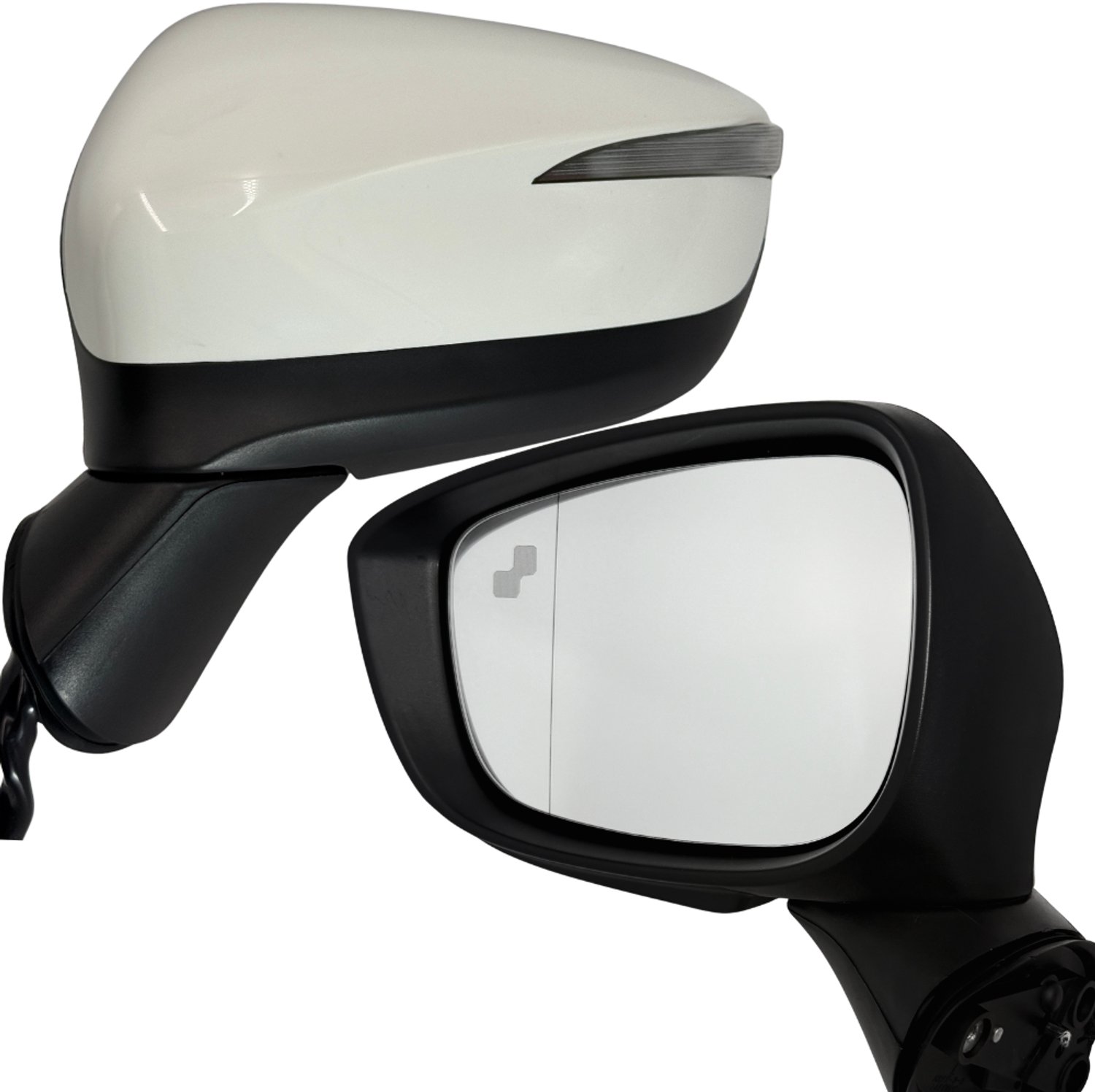 BILMAX Linker Buitenspiegel Vervanging voor Mazda CX-5 (KE) 2015–2016, Elektrisch Inklapbaar, Met Richtingaanwijzer, BSM, Wit, Gegrond, 9-Pins (Bestuurderszijde)