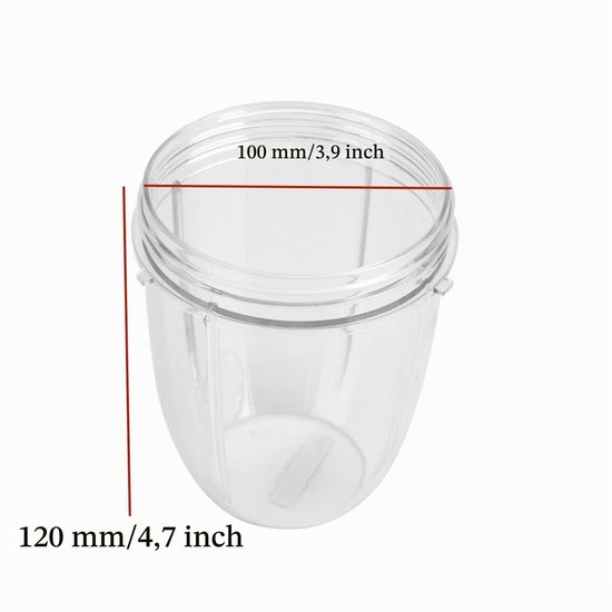 Reserve Beker voor Nutri 900W Blender 532ml 710ml 946ml Vervangende Bekers met Deksel en Messen Set — afbeelding 3