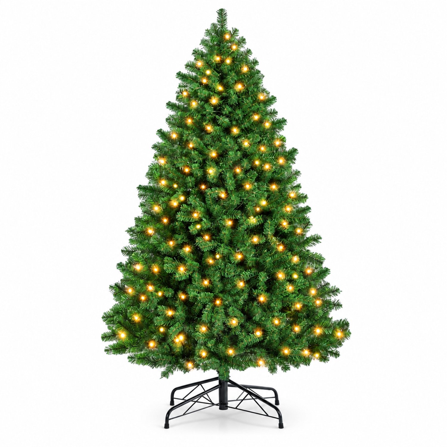 K & M - Kunstkerstboom 180 cm - inc. LED-verlichting - groene takken