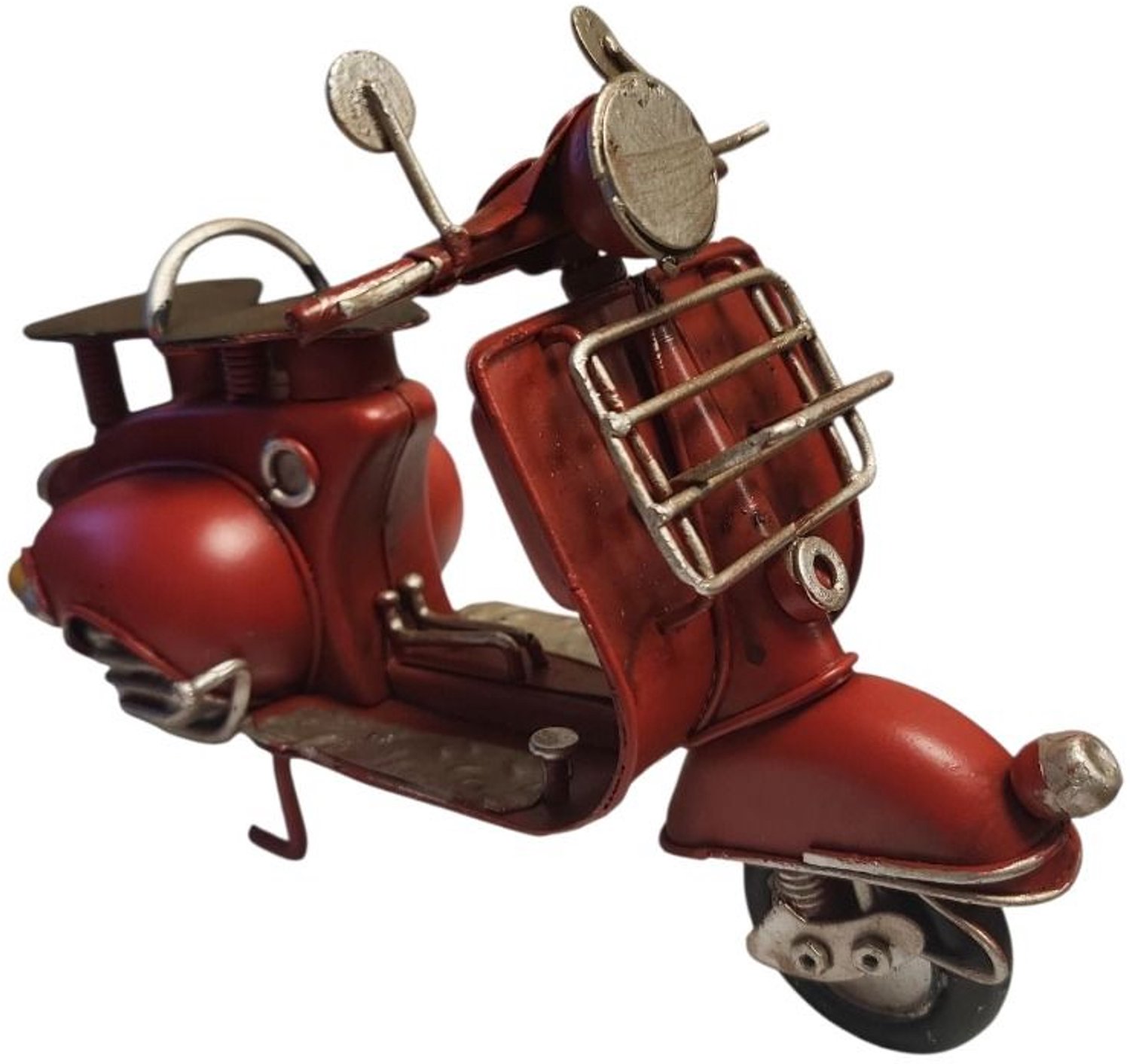 Beeld decoratie scooter - Rood - Metaal - 16x11x6