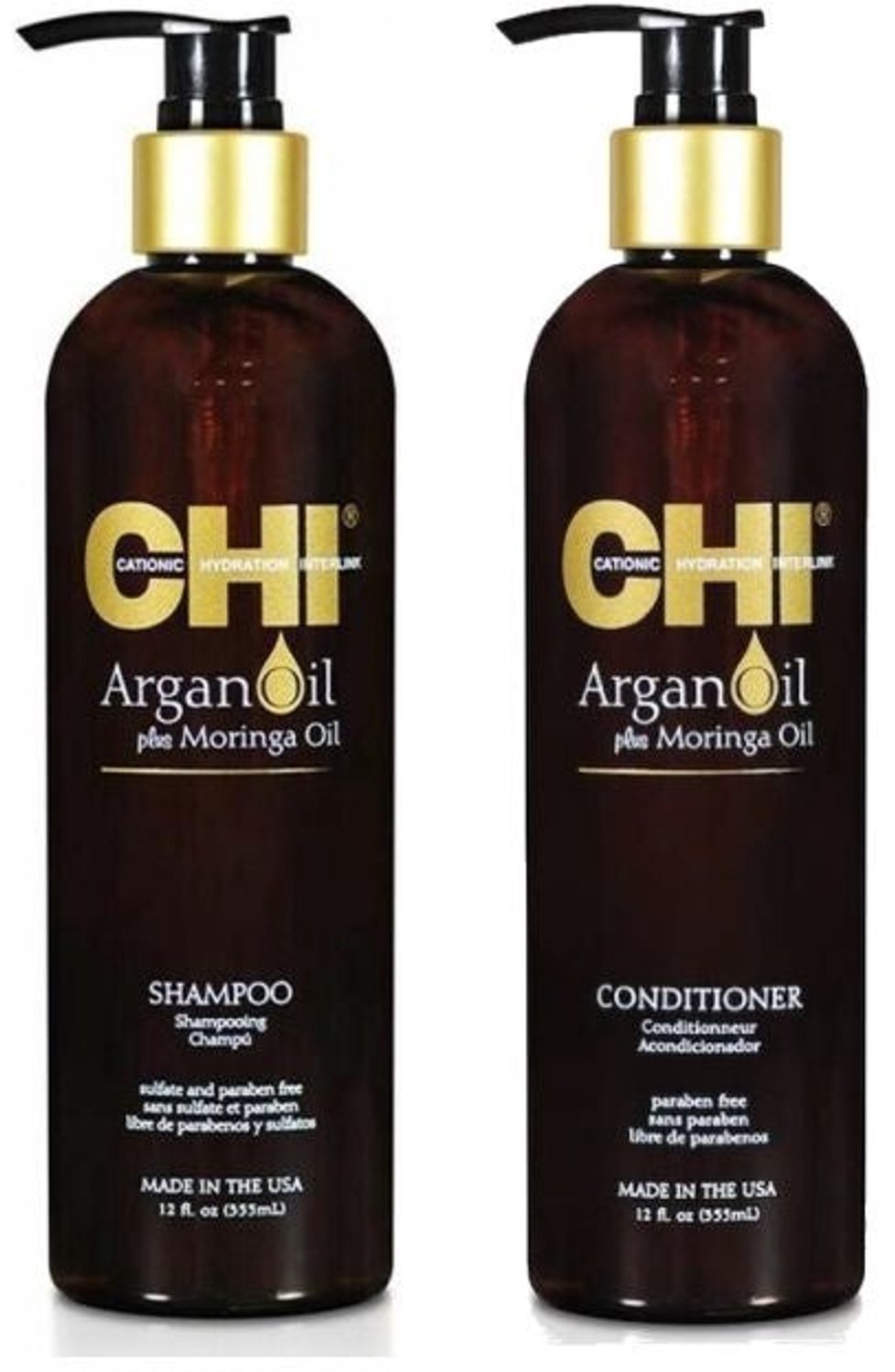 CHI Argan Oil Duo Set Shampoo & Conditioner - 2x355ml