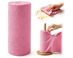 Microvezel-reinigingsdoeken op rol (20 vellen/rol) – Dikke, absorberende en olie-aantrekkende vaatdoeken – Huishouddoeken – Afscheurbare doeken - Herbruikbaar & wasbaar – Sterk absorberend – Geschikt voor gebruik in huis en werkplaats-25*25cm