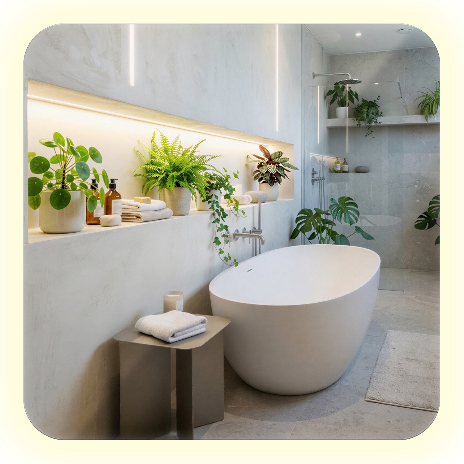 Coloray LED Spiegel - Decoratieve Wandspiegel met Verlichting - 50 x 50 cm - LED Spiegel - Badkamerspiegel - Neutral Wit 4000K - Wandspiegel LED - Moderne Spiegel Neutraal Wit