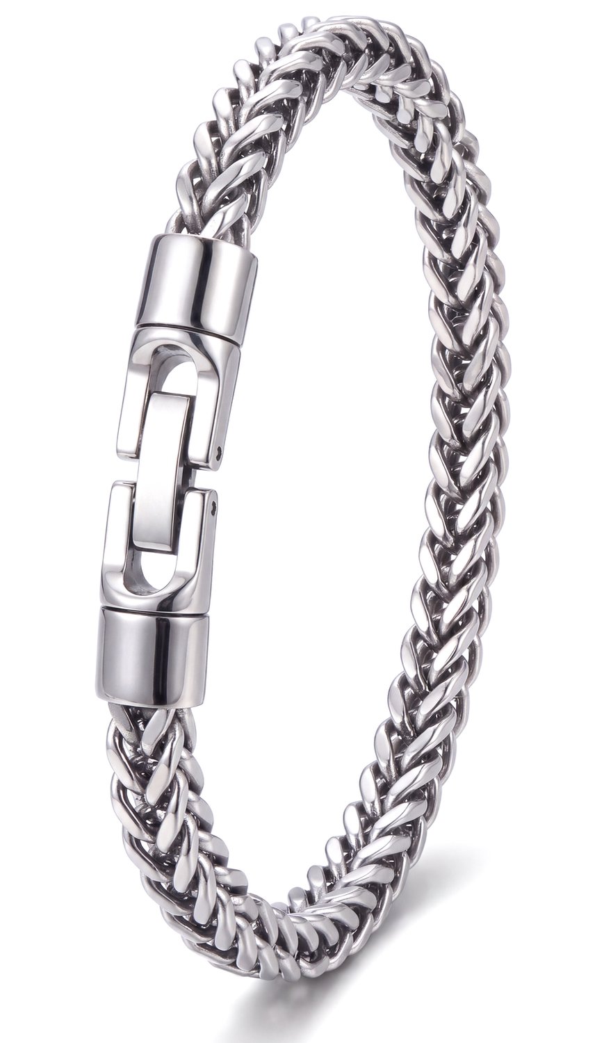 Armband heren - Stalen heren armband 21cm - Gourmet armband staal met geschenkverpakking van Mauro Vinci Rondo