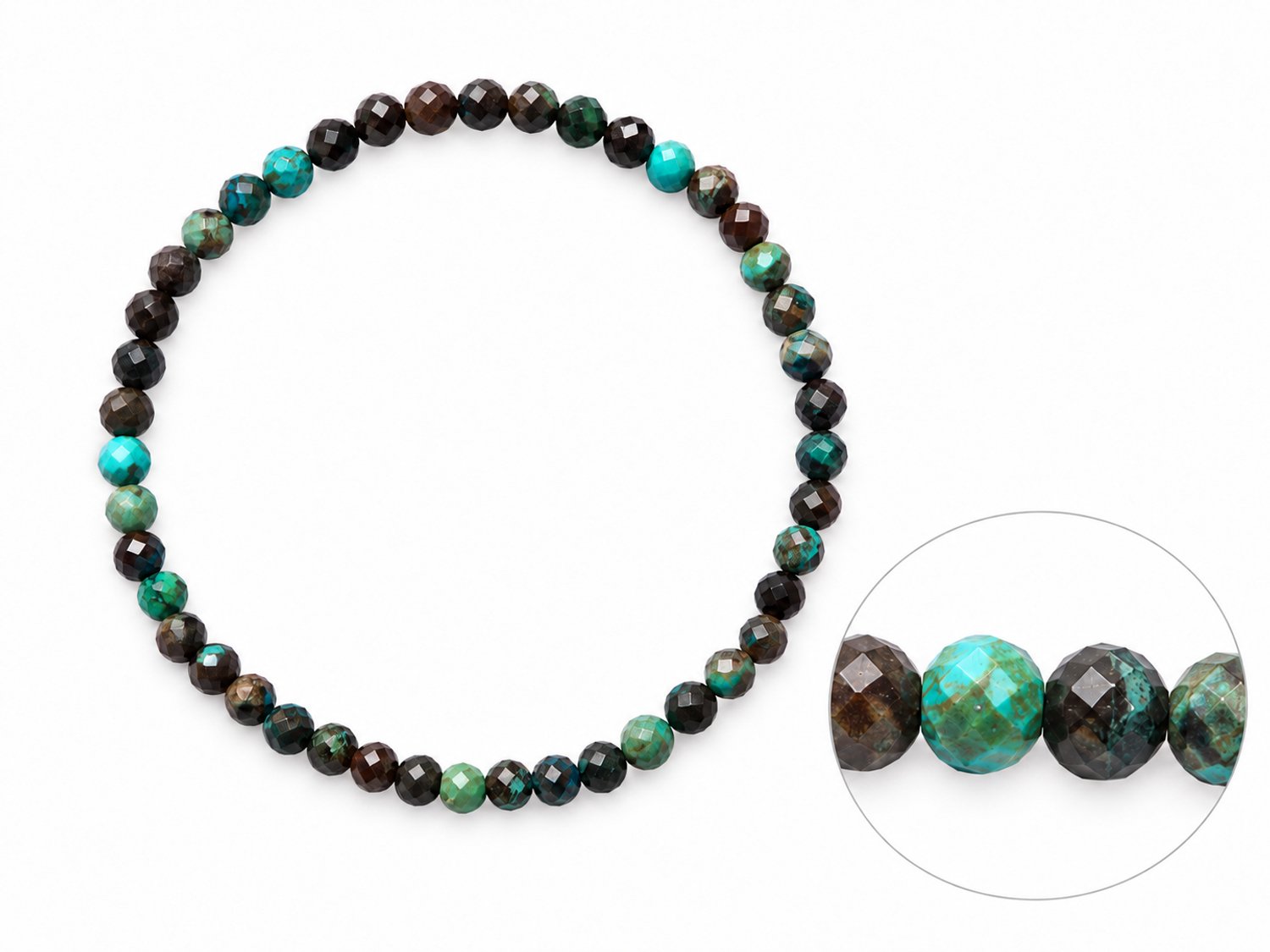 Chrysopraas Armband Gefacetteerd – Natuurlijke Edelsteen Armband – 4 mm Kralen – 17 cm – Groene Chrysopraas – Fijn Geslepen Kralenarmband – Elegante Damesarmband – Edelstenen Sieraad – Cadeau voor Haar