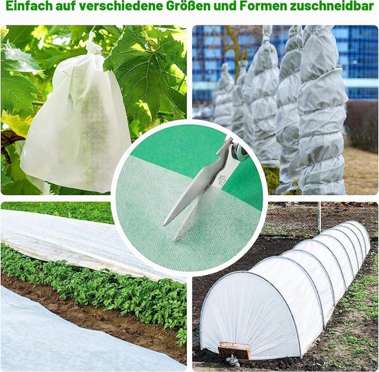 Plantendek voor vorstbescherming, herbruikbaar, 40 g/m², 2.5 x 7.5 m — afbeelding 3