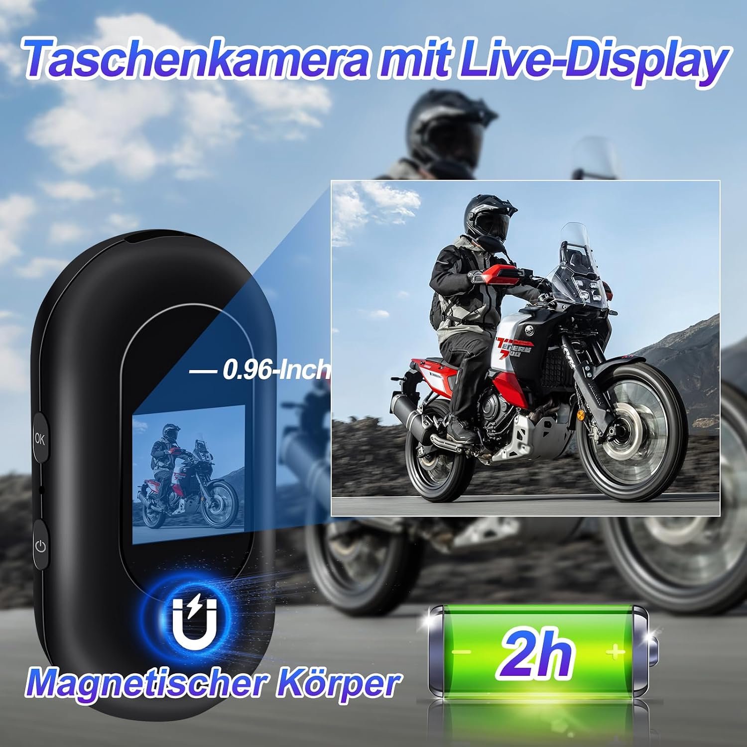 Actiecamera 1080p met scherm