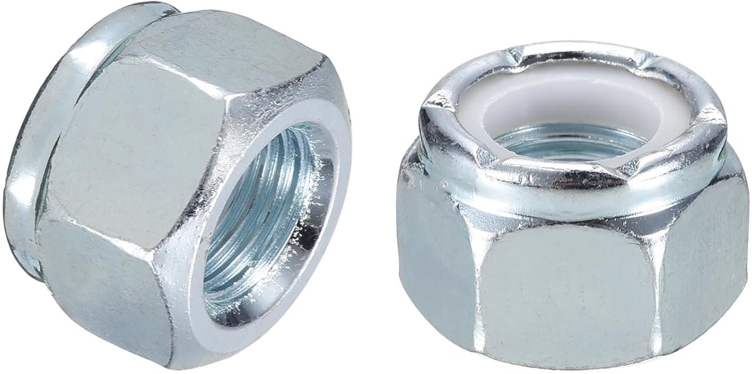 zeskantmoer 9/16"-18 - koolstofstaal - zelfremmend met nylon insert - 8 stuks - ServiceTopper