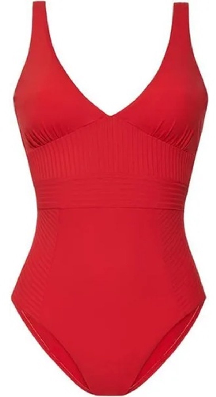 Cyell Scarlett Dames Badpak – Voorgevormd – Rood – Maat 38 – Comfortabele Badmode – Zwemkleding