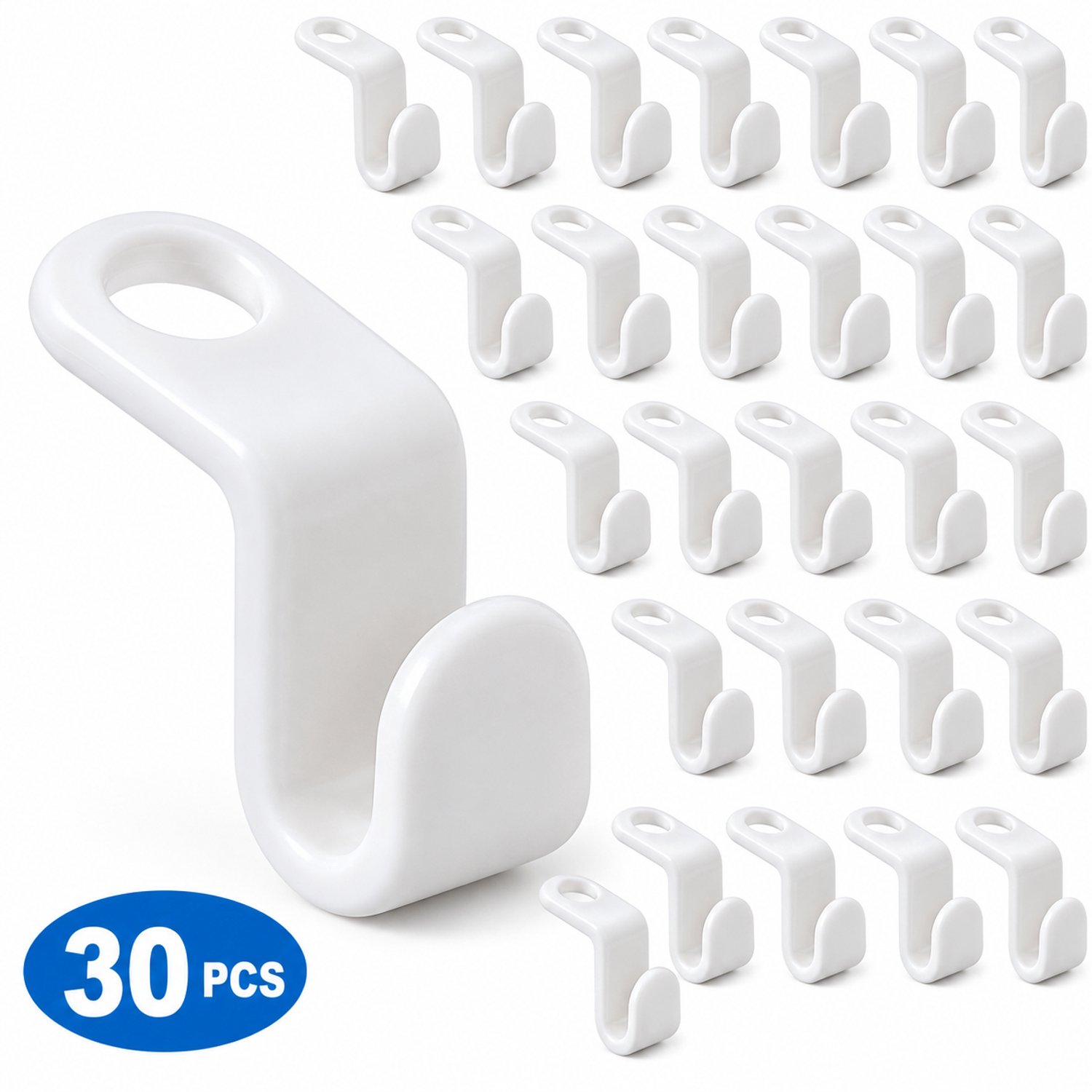 Lifhelpe Kledinghanger Verbindingshaken 30 Stuks – Ruimtebesparende Kledinghanger Haakjes – PP Materiaal - Kledingkast Organizer